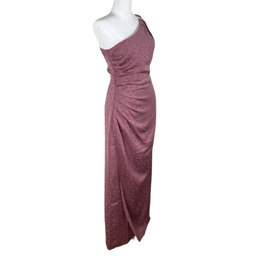 Favorite Daughter Singles Table Dress Mauve Polka Dot One Shoulder Size 0 NWT - Picture 6 of 11